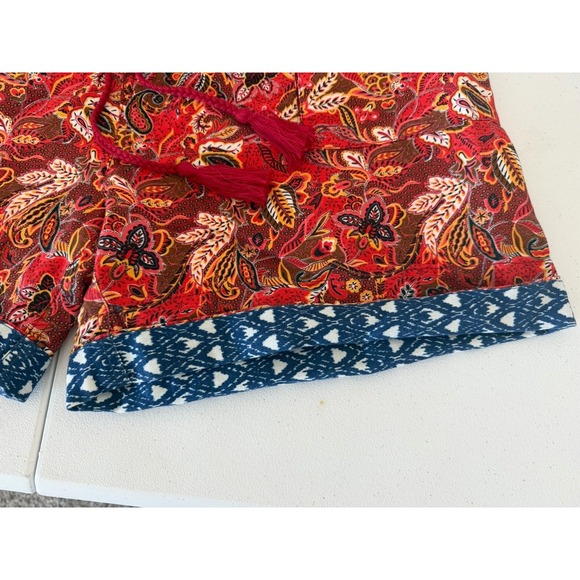 Sundance Womens XL Cotton Linen Blend Paisley Print Kalini Shorts - Picture 4 of 9